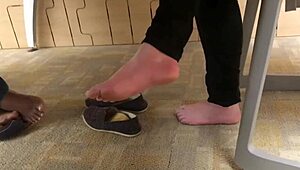 Intense Hidden Candid Feet Fetish Voyeur Tease