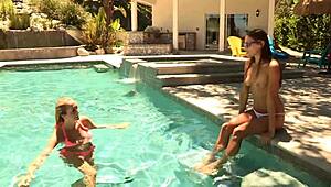 i crave celeste star's wet tongue diving into my pussy by the pool