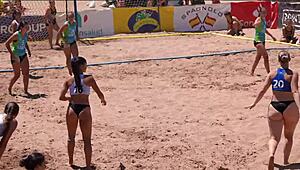 big booty handball chick shakes ass during intense sport fuck