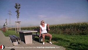 Marina Montana Outdoor Milf Stroll