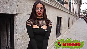 young latina alice biancci flashes her big pussy for neighbor's monster cock quickie