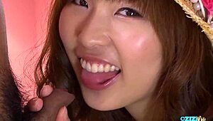 this bitch grinned wide b4 huge load filled her mouth