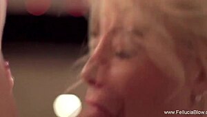 elegant cfnm blondes deliver expert blowjobs handjobs and cum swallows