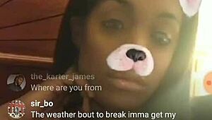 huge ebony boobs flashing for hush money on instagram live 💰🍑