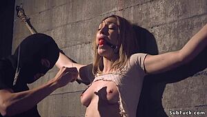 blind date ends with brunette bound in fetish pain