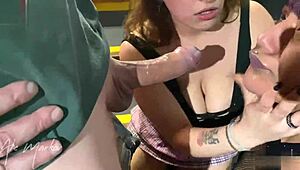 whoa your drunk work buddies give sloppy atm blowbang farewell 😩💦👅