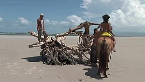 hey you ever tried a threesome on the beach with a hot black mom like this?