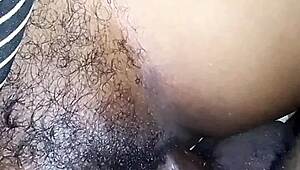 big cock stretches curly ebony's sweet narrow ass pussy deep and hard