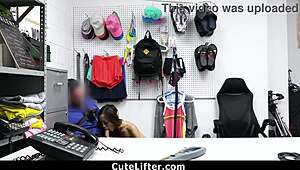 bikini thief alexia anders rides officer's cock to dodge jail time