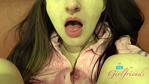 Super Cute Brunette Tifa Quinn's Pussy Licked to Orgasm in Intimate POV