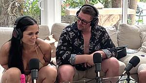 Abi James and Sunni Daize cruise with horny swinger couple for dirty group talk