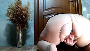 stepmom accidentally sends stepson her wet pantyhose masturbation video