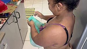 Anazinha's Petite Pussy and Tight Ass Fucked Hard by Huge Cock for First Time in Public Party