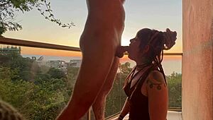 Olivia's Vacation Deepthroat Sloppy Reward for Husband Goth Cosplay