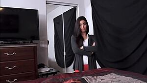 latina teen stepdaughter jasmine vega rewards stepdaddy with family pov sex after good grades