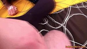 thai ladyboy donut gets her ass fucked bareback and toyed hard in stockings