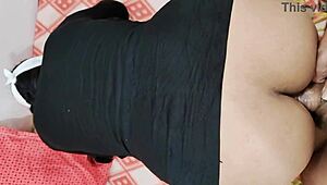 I pound my desi maid's shaved pussy doggystyle so hard it's hilarious rough sex