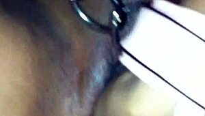 in this hidden fantasy pt 2 she drills her ebony pussy deep