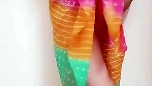 desi hijra's nangi dance turns into hot shemale handjob cum fest