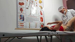 Young brazilian latina patient with juicy ass and tight pussy gets doctor fingering asshole then rough bareback hospital fuck