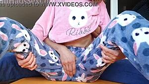 Hey stepdaddy teases my tiny asian 18+ tits then fingers pussy