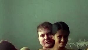 Step daddy sensually gropes petite step daughter's curves in full vid