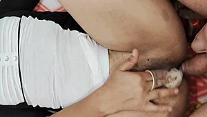 I pound my desi maid's shaved pussy doggystyle so hard it's hilarious rough sex