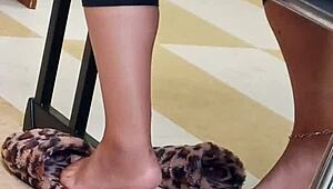Hidden Ebony Lightskin Feet Candid Closeups V2