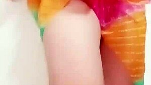 desi hijra's nangi dance turns into hot shemale handjob cum fest