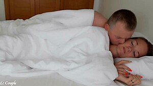Amateur Married Couple Wakes Up to Romantic Morning Doggystyle Creampie Sex