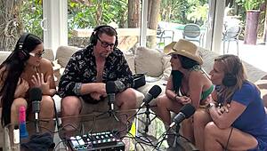 Abi James and Sunni Daize cruise with horny swinger couple for dirty group talk
