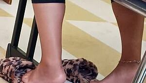 Hidden Ebony Lightskin Feet Candid Closeups V2