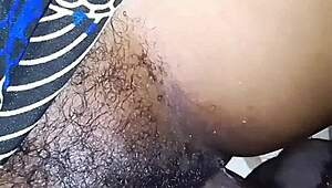 big cock stretches curly ebony's sweet narrow ass pussy deep and hard