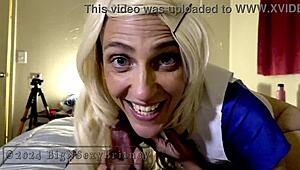 big sexy britney's cheerleader blowjob anal preview rocks!