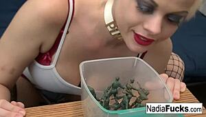 Nadia munches sexy soldiers in her cereal bowl 😈🥣🔥