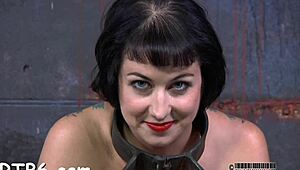 Dominatrix unleashes rough sucking on tight shaved pussy
