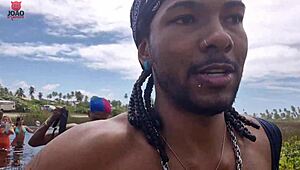 joao o safado kicks off nudist beach orgy with lunna geek