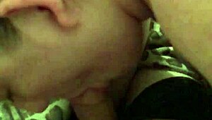 amateur wife delivers sloppy blowjob swallowing every drop of hot cum