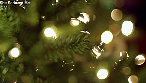 blonde and brunette elves lick wet pussies kissing big tits christmas