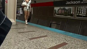 hot asian babe's sexy feet and petite legs in high heels got me hard