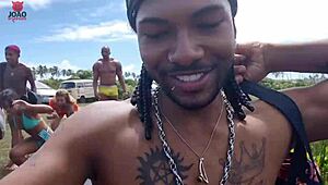 joao o safado kicks off nudist beach orgy with lunna geek
