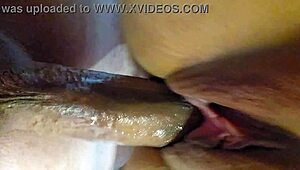close-up creampie deep in latina girlfriend's huge ass before work!!