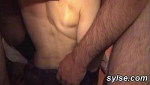 hot milf interviews and offers two submissive french teens for outdoor play