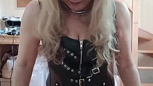 hey slut maid, eat my pussy while chained n dominated like the femdom whore you are