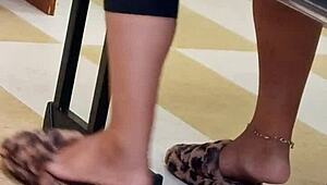Hidden Ebony Lightskin Feet Candid Closeups V2