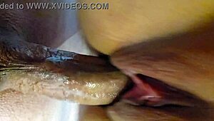 close-up creampie deep in latina girlfriend's huge ass before work!!