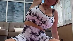 starting yoga with my big natural saggy tits and hard nipples poking out?