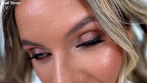 bea cherry's first 5on1 dvp overload by huge cocks pushes tanned limits