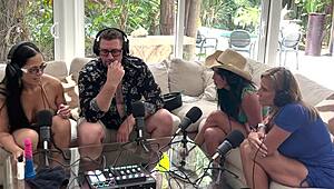 Abi James and Sunni Daize cruise with horny swinger couple for dirty group talk