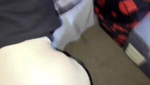 Big booty white bitch begs for bbc quickie doggystyle and missionary